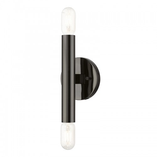 ##Antique Hardware## 2 Light Black Chrome ADA Sconce