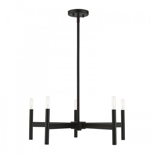 ##Antique Hardware## 5-Light Black Chandelier