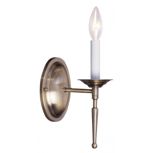 ##Antique Hardware## 1 Light Antique Brass Wall Sconce