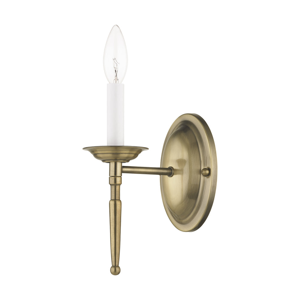 ##Antique Hardware## 1 Light Antique Brass Wall Sconce
