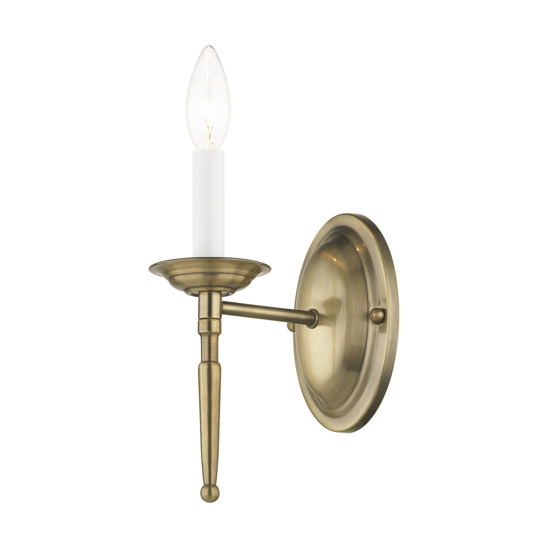 ##Antique Hardware## 1 Light Antique Brass Wall Sconce