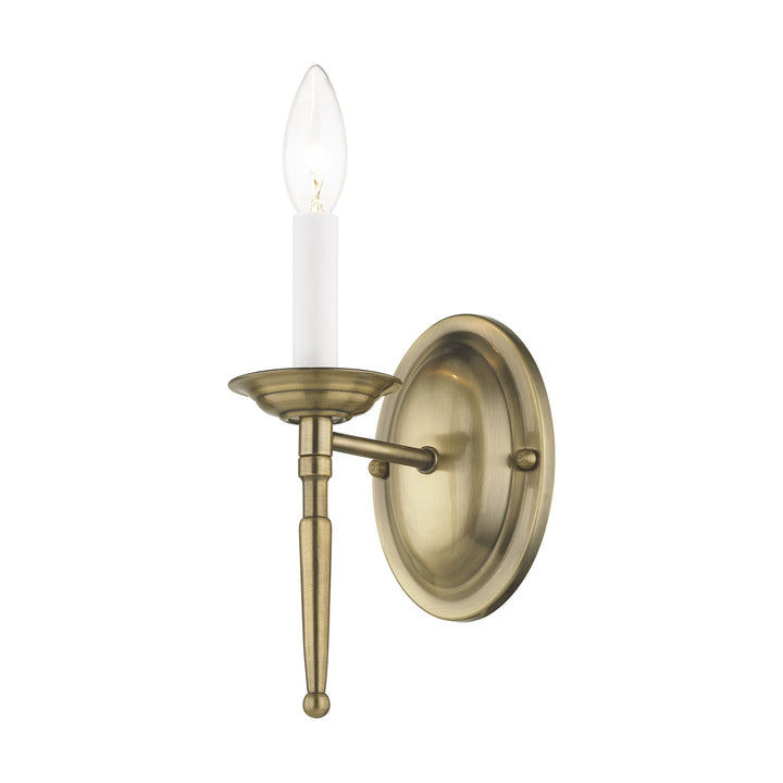 ##Antique Hardware## 1 Light Antique Brass Wall Sconce