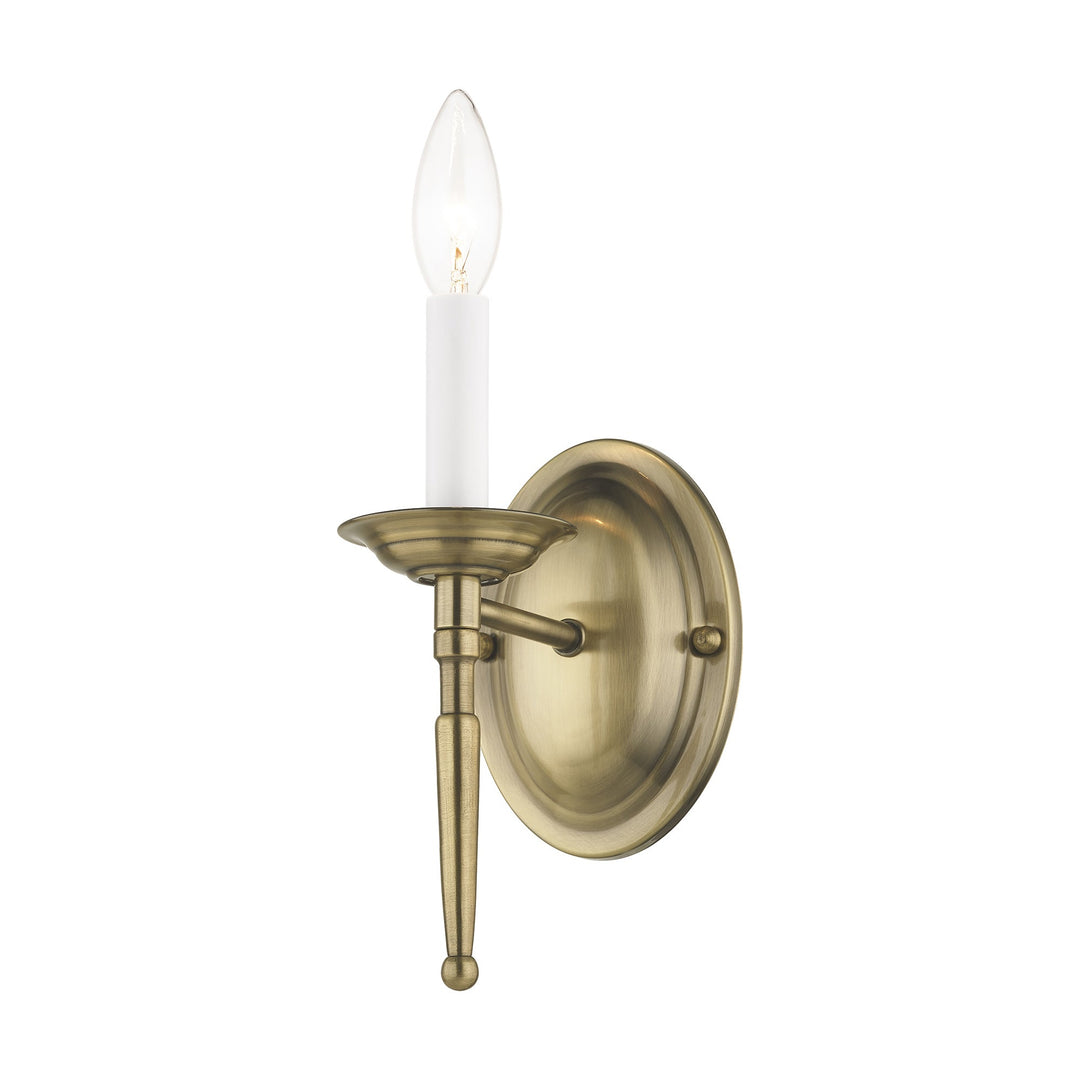 ##Antique Hardware## 1 Light Antique Brass Wall Sconce
