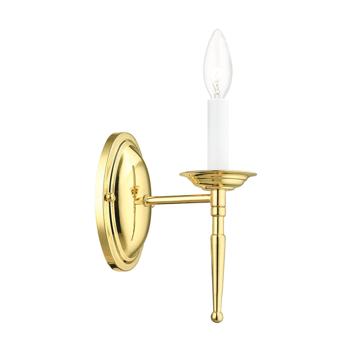 ##Antique Hardware## 1 Light Polished Brass Wall Sconce