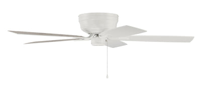 Antique Hardware 52" Pro Plus Hugger in White w/ White/Washed Oak Blades Ceiling Fan