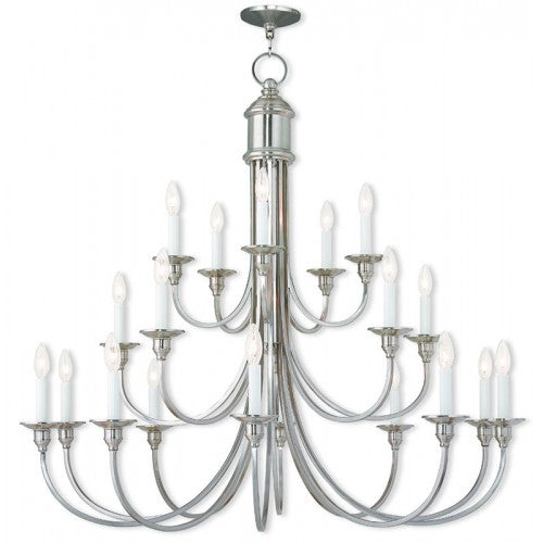 ##Antique Hardware## 20 Light Brushed Nickel Foyer Chandelier