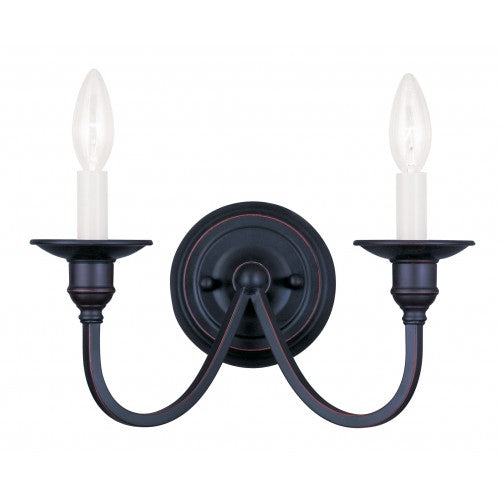 ##Antique Hardware## 2 Light Olde Bronze Wall Sconce