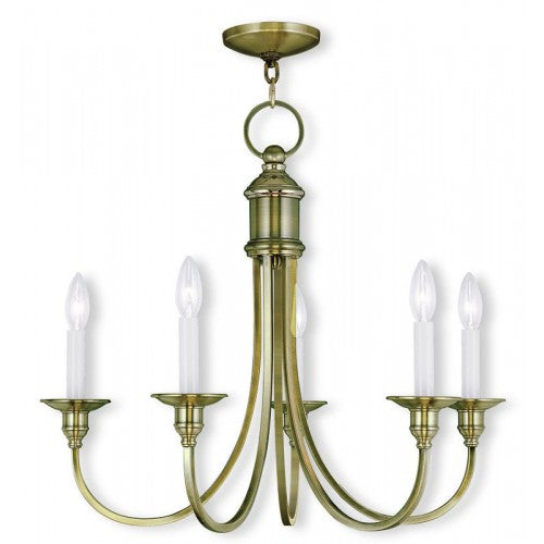 ##Antique Hardware## 5 Light Antique Brass Chandelier