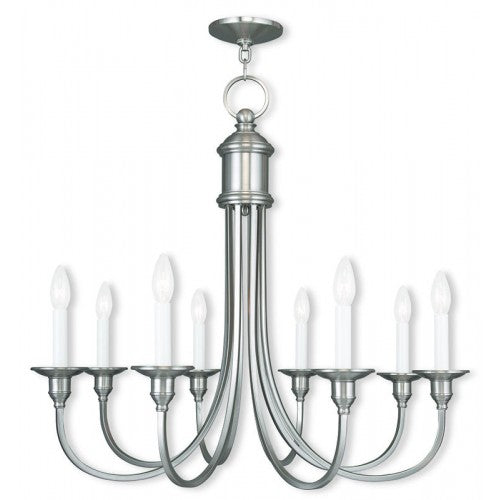 Antique Hardware 8 Light Brushed Nickel Chandelier Chandelier