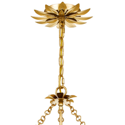 ##Antique Hardware## Broche 8 Light Antique Gold Chandelier