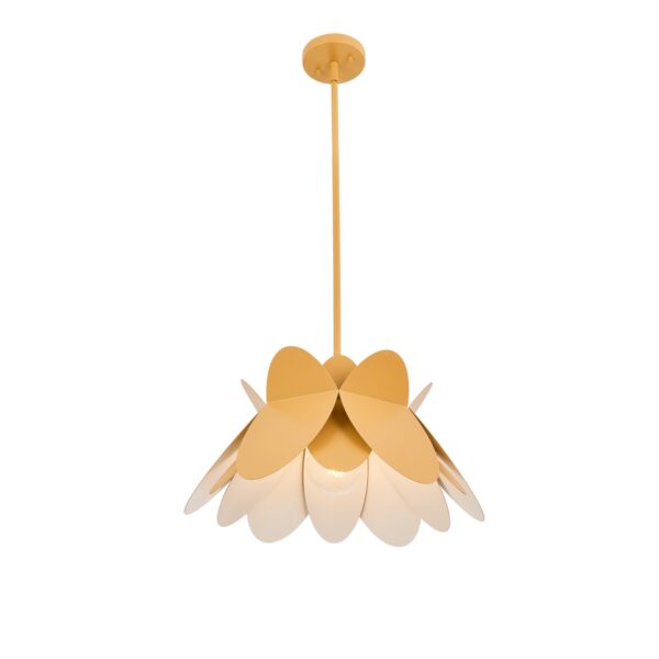 ##Antique Hardware## Flor 18 In Harvest Yellow Pendant