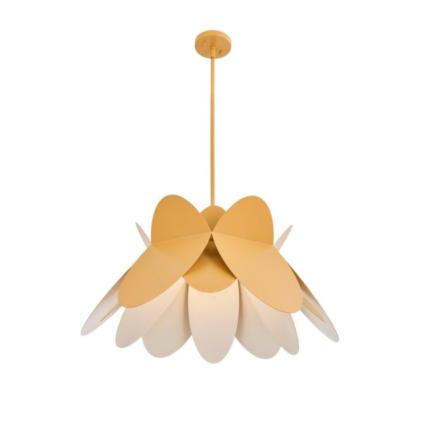 ##Antique Hardware## Flor 26 In Harvest Yellow Pendant