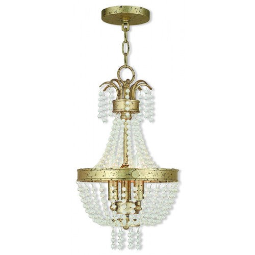 ##Antique Hardware## 3 Light Winter Gold Single Pendant