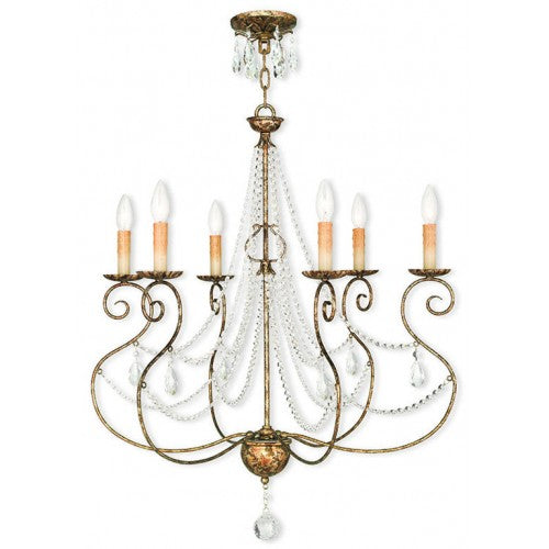 ##Antique Hardware## 6 Light European Bronze Chandelier