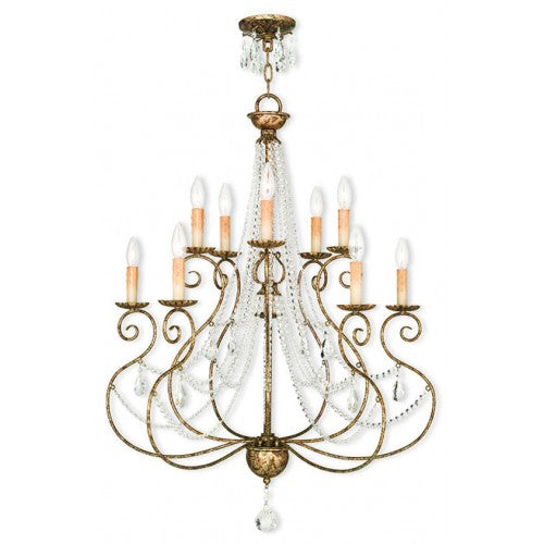 ##Antique Hardware## 5 Light + 5 Light European Bronze Chandelier