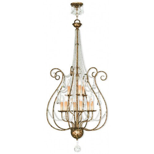 ##Antique Hardware## 6 Light + 3 Light European Bronze Foyer Chandelier