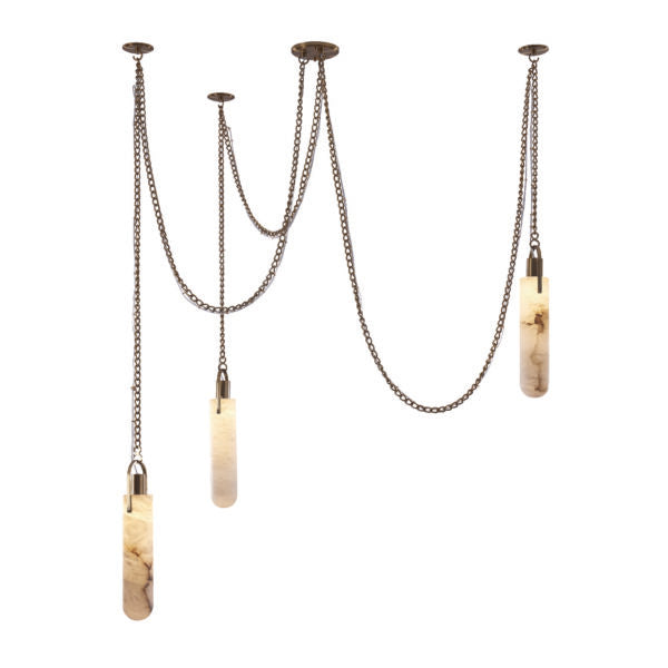 ##Antique Hardware## Flint 3 Light LED Multi-Drop Pendant