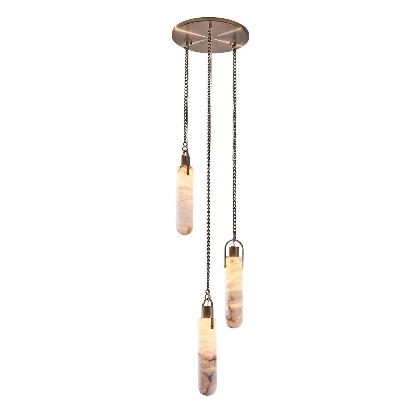 ##Antique Hardware## Flint 3 Light Full Canopy Pendant