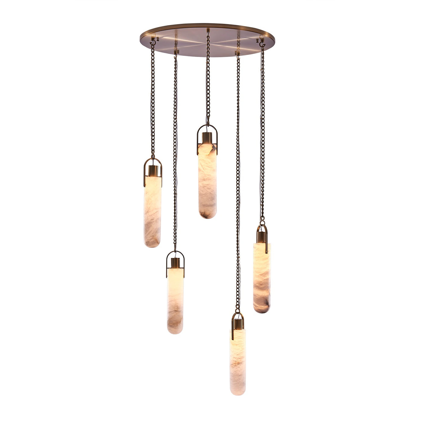 ##Antique Hardware## Flint 5 Light Full Canopy Pendant