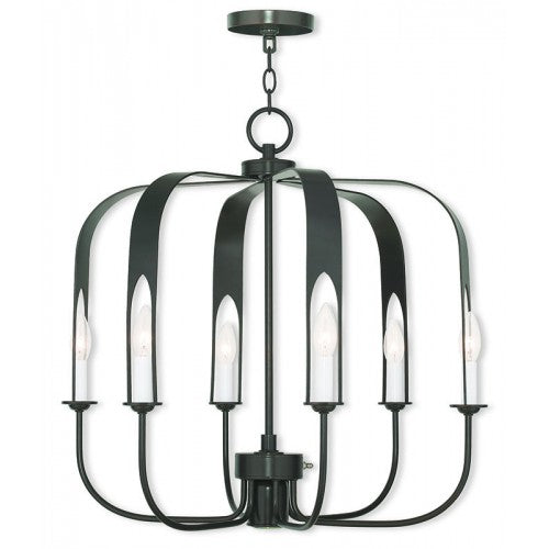 ##Antique Hardware## 6 Light + 1 Light EBZ Chandelier