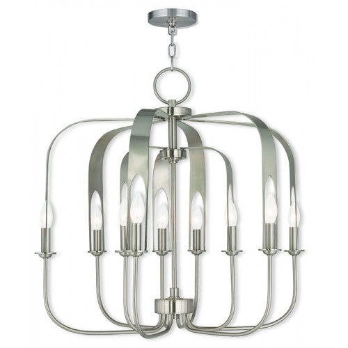 ##Antique Hardware## 6 Light + 3 Light BN Chandelier