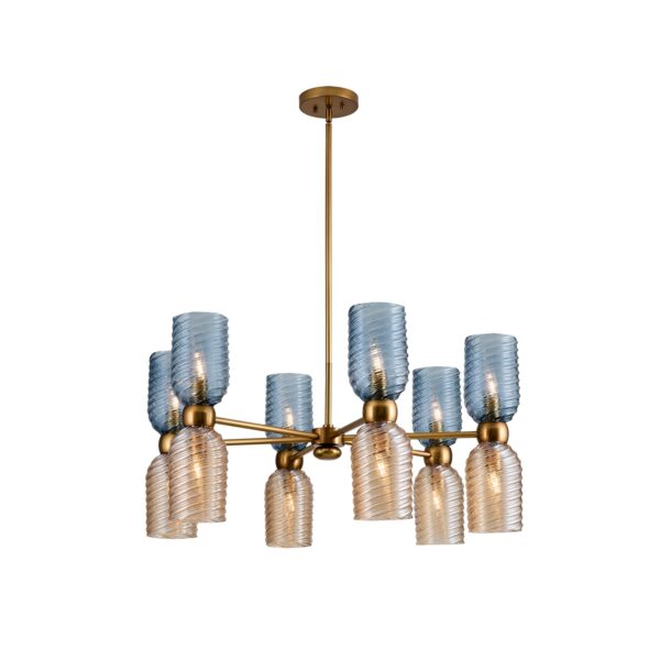 ##Antique Hardware## Azul 12 Lt Chandelier