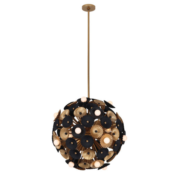 ##Antique Hardware## Damask 28 LT Orb Pendant