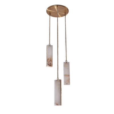 ##Antique Hardware## Vertical Three Drop LED Pendant