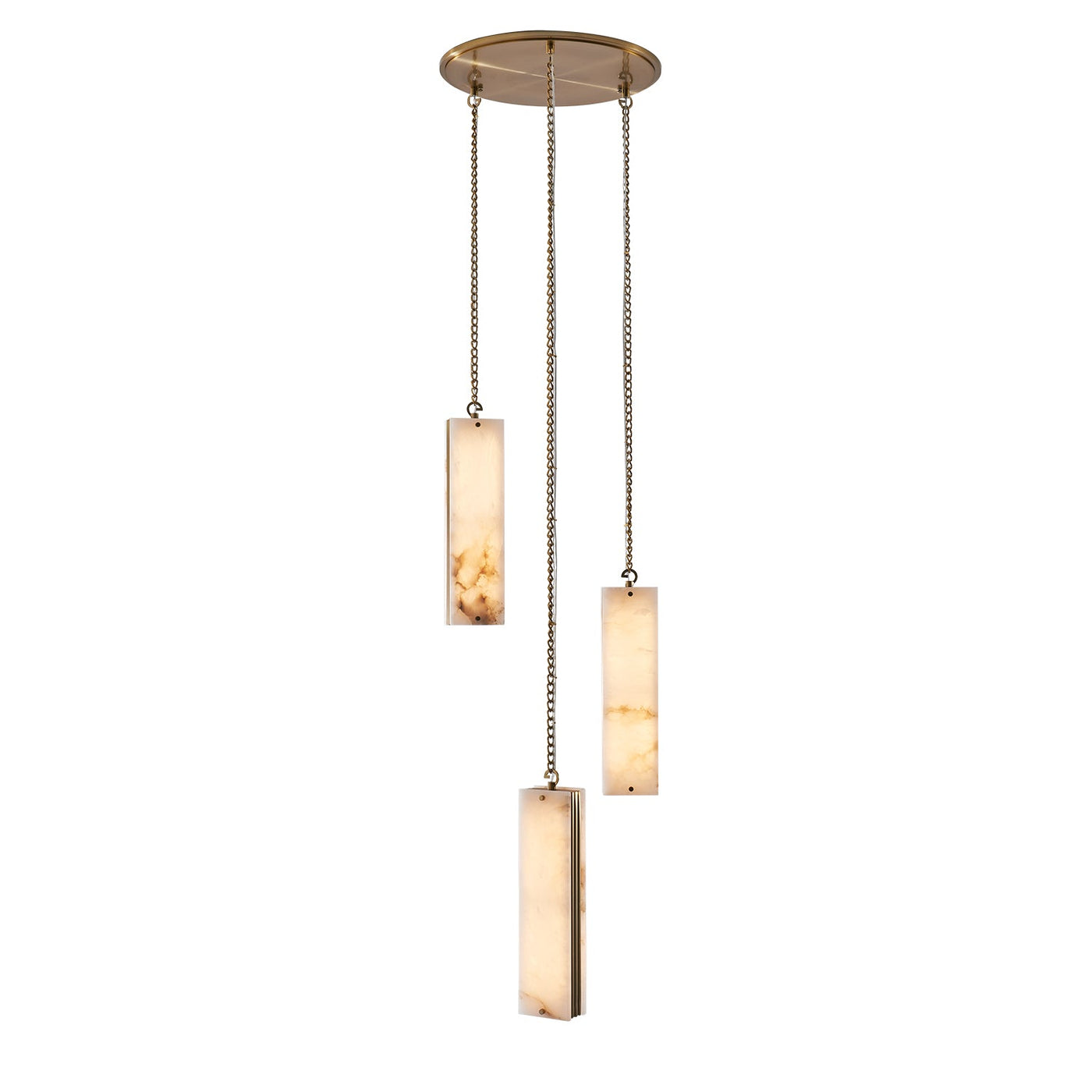 ##Antique Hardware## Vertical Three Drop LED Pendant