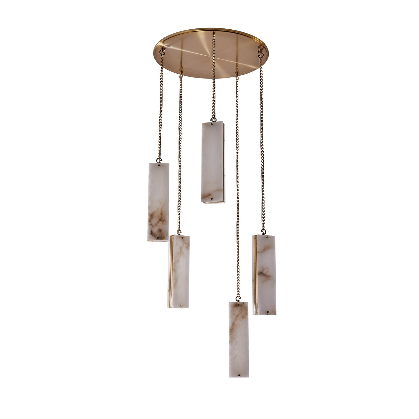 ##Antique Hardware## Vertical Five Drop LED Pendant