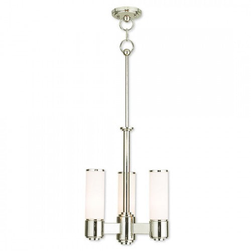 ##Antique Hardware## 3 Light Polished Nickel Chandelier