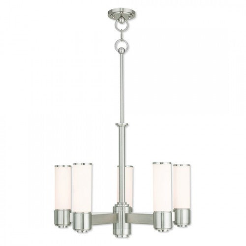 ##Antique Hardware## 6 Light Brushed Nickel Dinette Chandelier