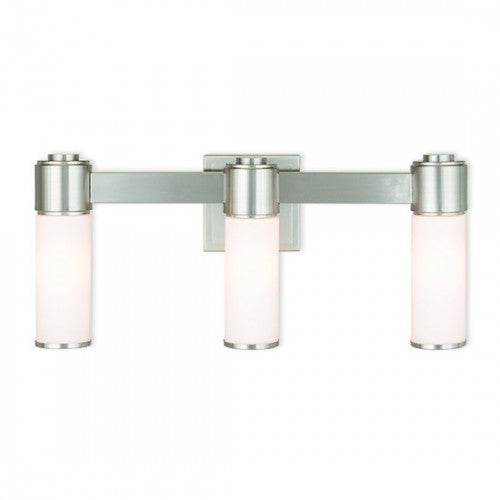 ##Antique Hardware## 3 Light Brushed Nickel Wall Sconce/ Bath Light
