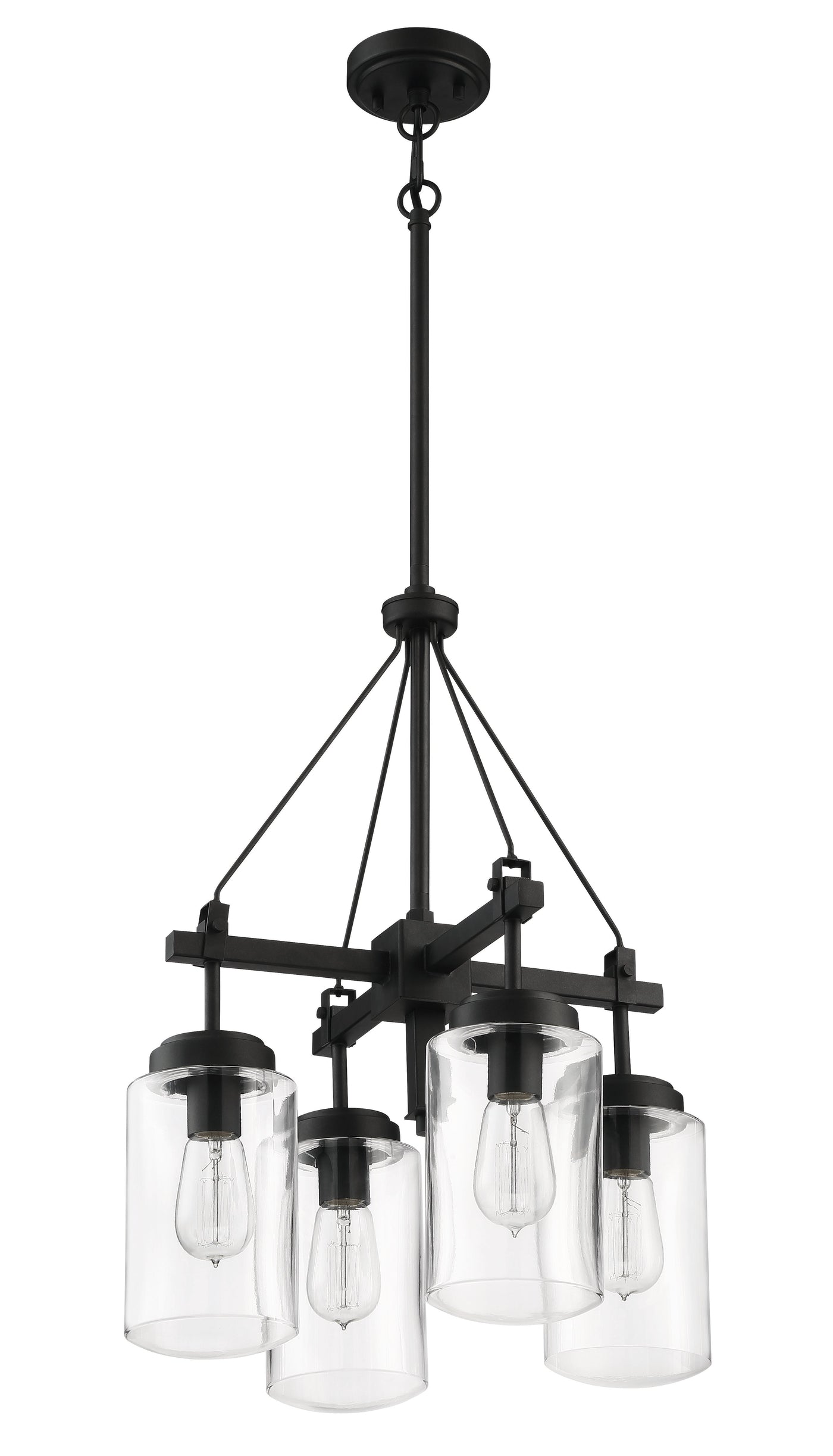 ##Antique Hardware## Crosspoint 4 Light Outdoor Chandelier Espresso