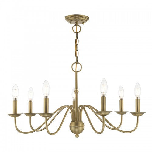 ##Antique Hardware## 7 Light Antique Brass Chandelier