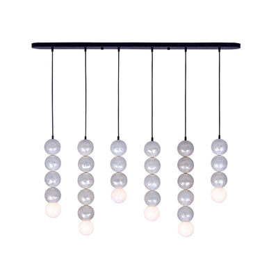 ##Antique Hardware## Pearls 6 Light Island