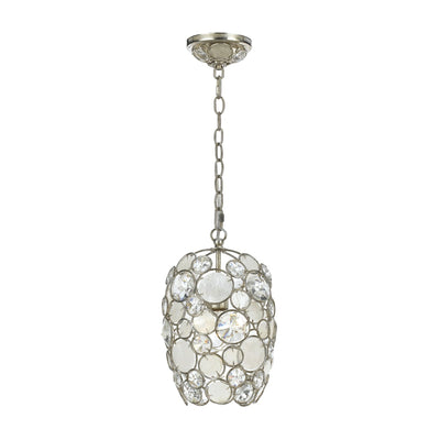 ##Antique Hardware## Palla 1 Light Antique Silver Mini Pendant