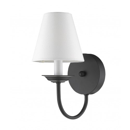 ##Antique Hardware## 1 Light Black Wall Sconce