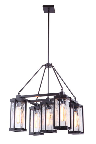 ##Antique Hardware## Pyrmont 5 Light Outdoor Chandelier in Oiled Bronze Gilded