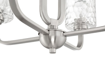 ##Antique Hardware## Collins 4 Light Chandelier in Brushed Polished Nickel