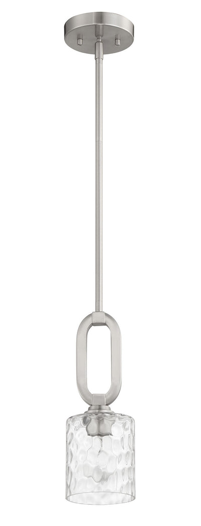 ##Antique Hardware## Collins 1 Light Mini Pendant in Brushed Polished Nickel