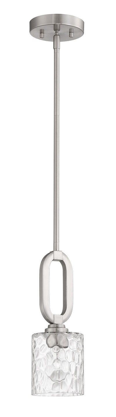 ##Antique Hardware## Collins 1 Light Mini Pendant in Brushed Polished Nickel