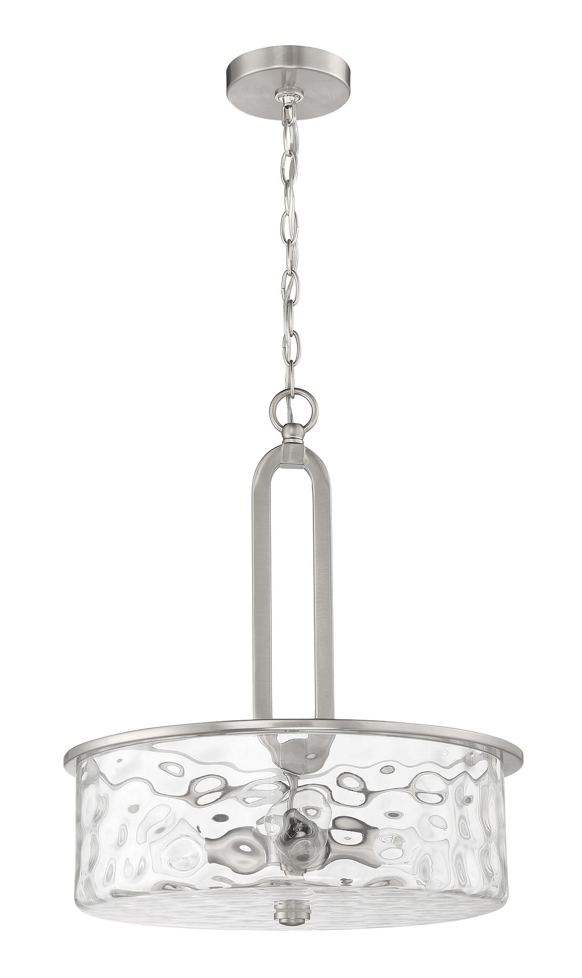 ##Antique Hardware## Collins 3 Light Pendant in Brushed Polished Nickel