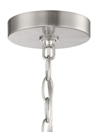 ##Antique Hardware## Collins 3 Light Pendant in Brushed Polished Nickel