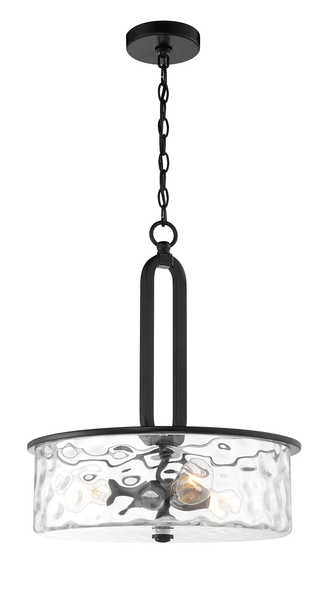 ##Antique Hardware## Collins 3 Light Pendant in Flat Black