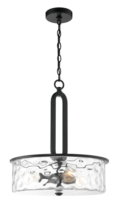 ##Antique Hardware## Collins 3 Light Pendant in Flat Black