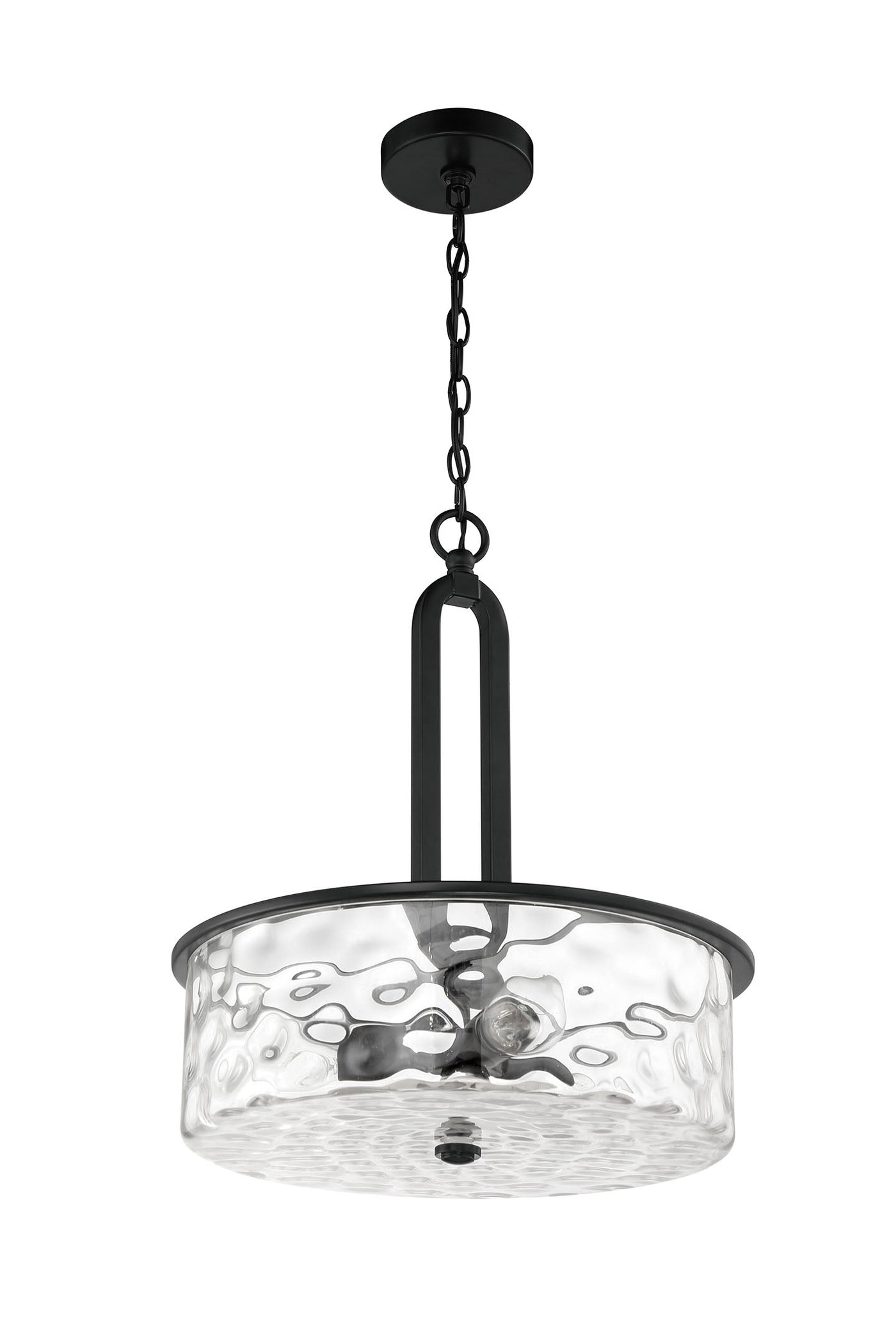 ##Antique Hardware## Collins 3 Light Pendant in Flat Black