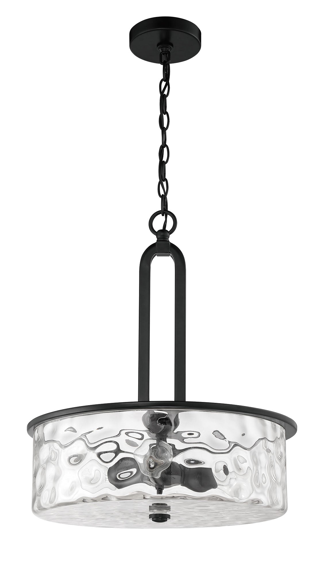 ##Antique Hardware## Collins 3 Light Pendant in Flat Black