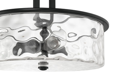 ##Antique Hardware## Collins 3 Light Pendant in Flat Black