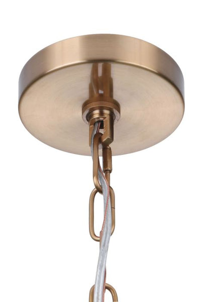 ##Antique Hardware## Larrson 6 Light Chandelier in Satin Brass